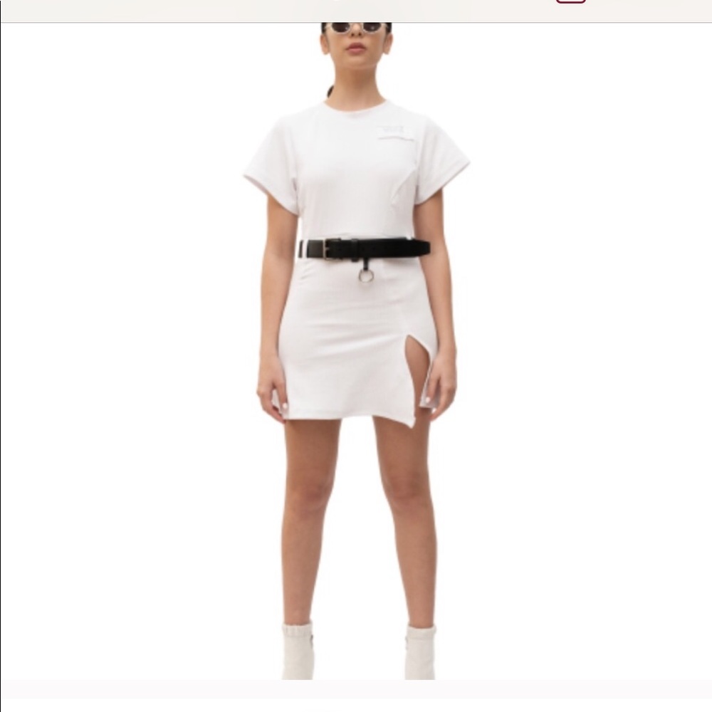 White anime inspired slit